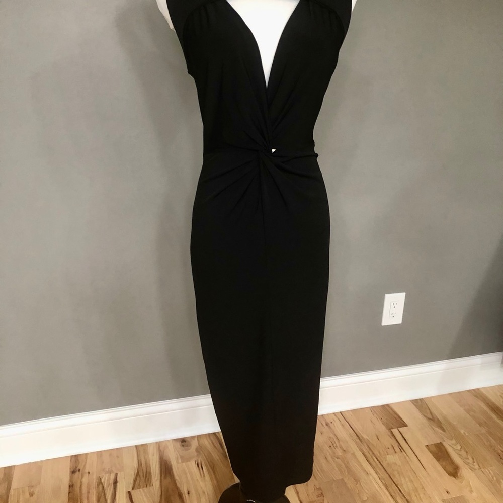 Sexy midi little black dress